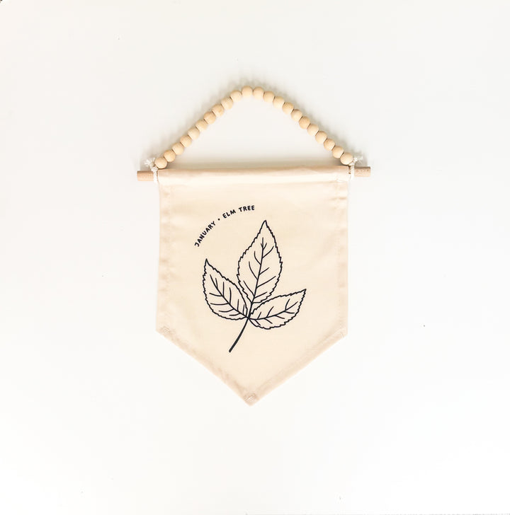 January Birth Month Hang Sign: Elm Tree