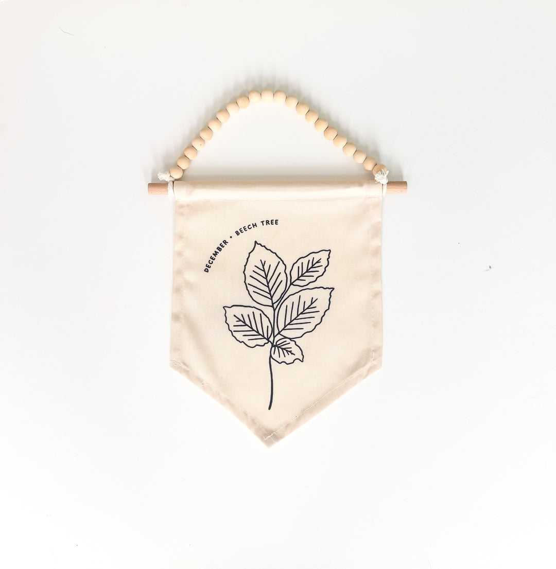 December Birth Month Hang Sign: Beech Tree