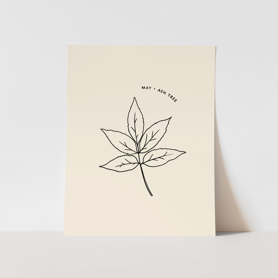 May Birth Month Art Print: Ash Tree
