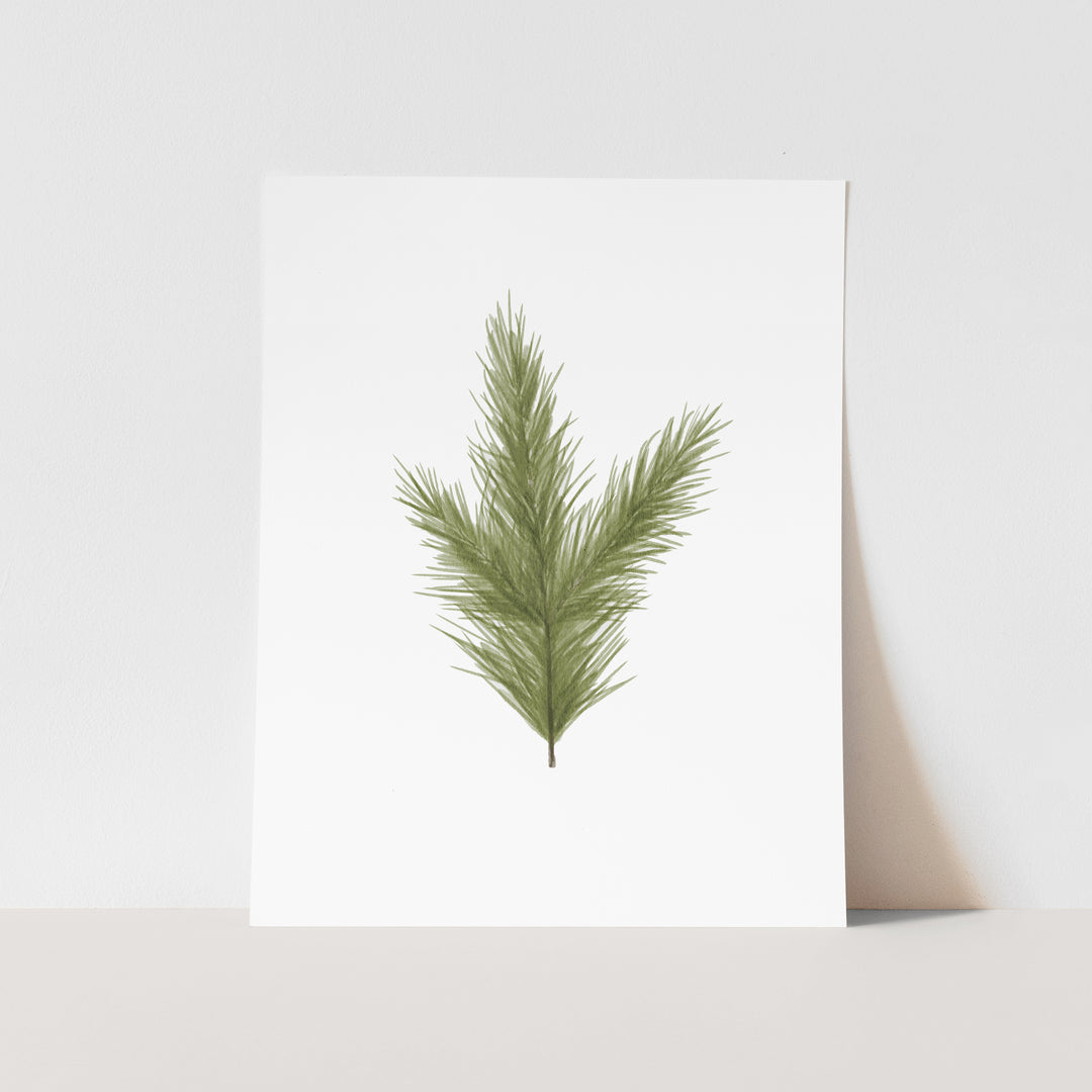 August Birth Month Art Print: Watercolor Pine Tree
