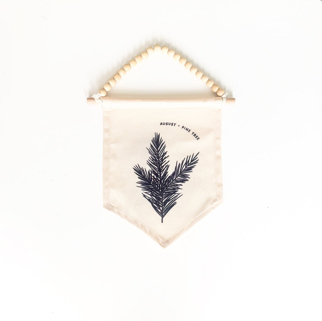 August Birth Month Hang Sign: Pine Tree