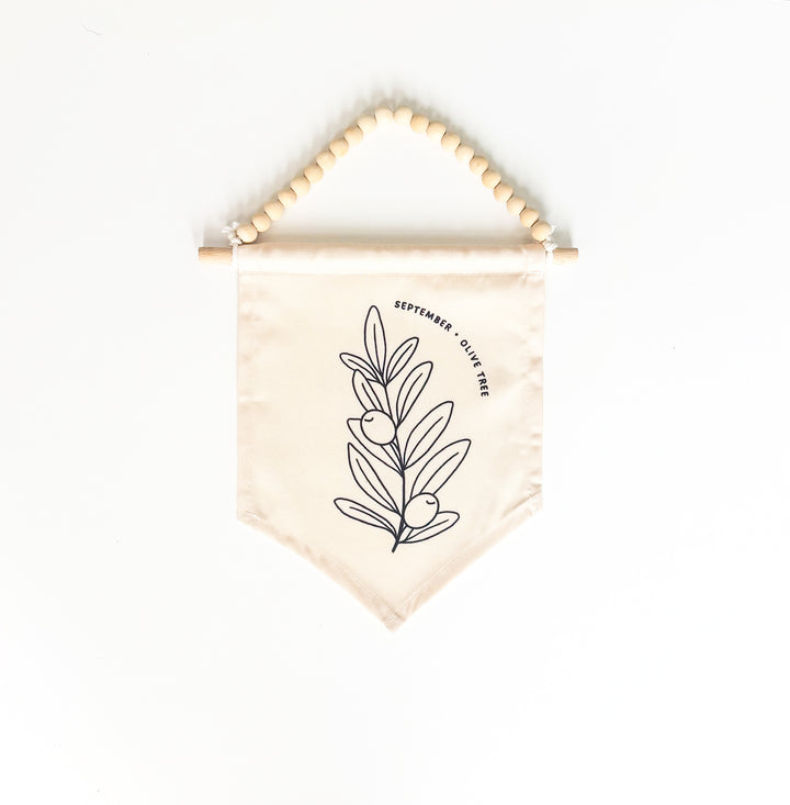 September Birth Month Hang Sign: Olive Tree