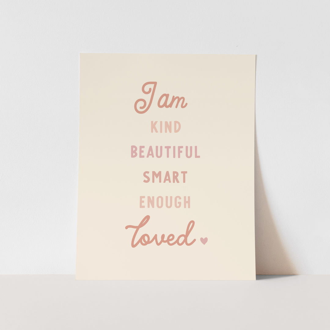 {Pink} Affirmations Art Print