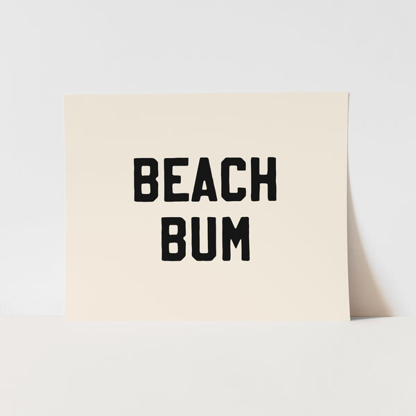 {Black} Beach Bum Art Print
