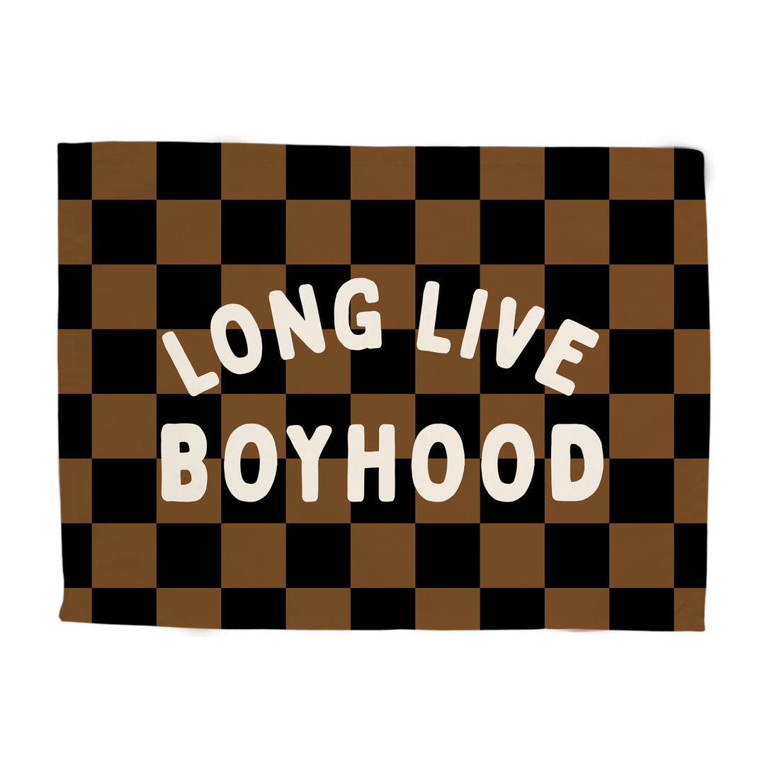 Long Live Boyhood Banner - Hunny Prints x @jassn2 {Caramel & Black Check}