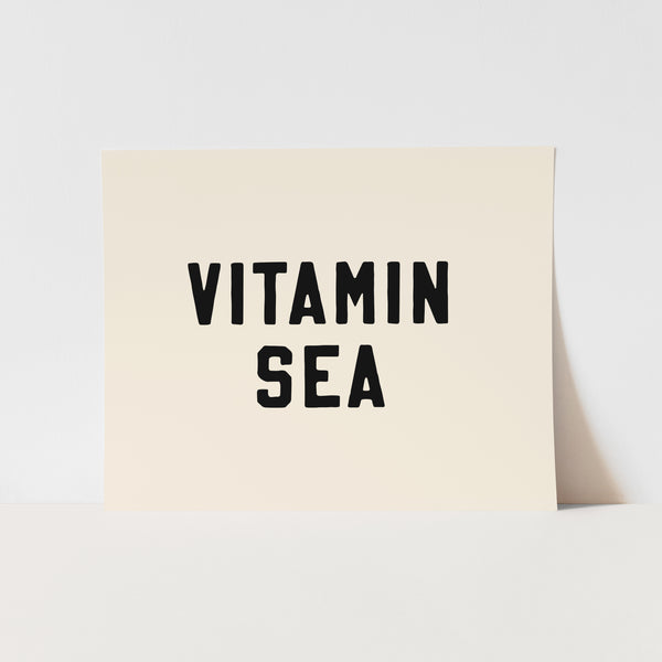{Black} Vitamin Sea Art Print