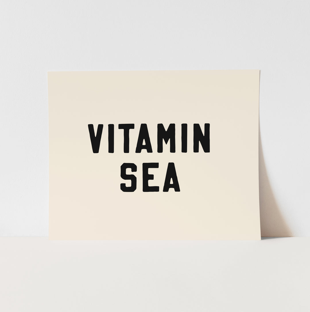 {Black} Vitamin Sea Art Print