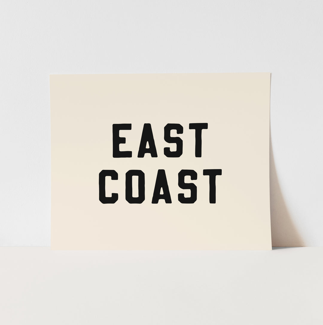 {Black} East Coast Art Print