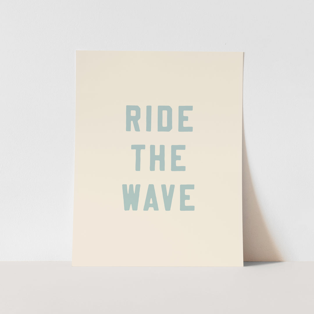 {Tidal Blue} Ride the Wave Art Print