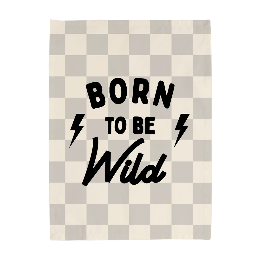 Born to be Wild Banner - Hunny Prints x @jassn2 {Light Grey & Natural Check}