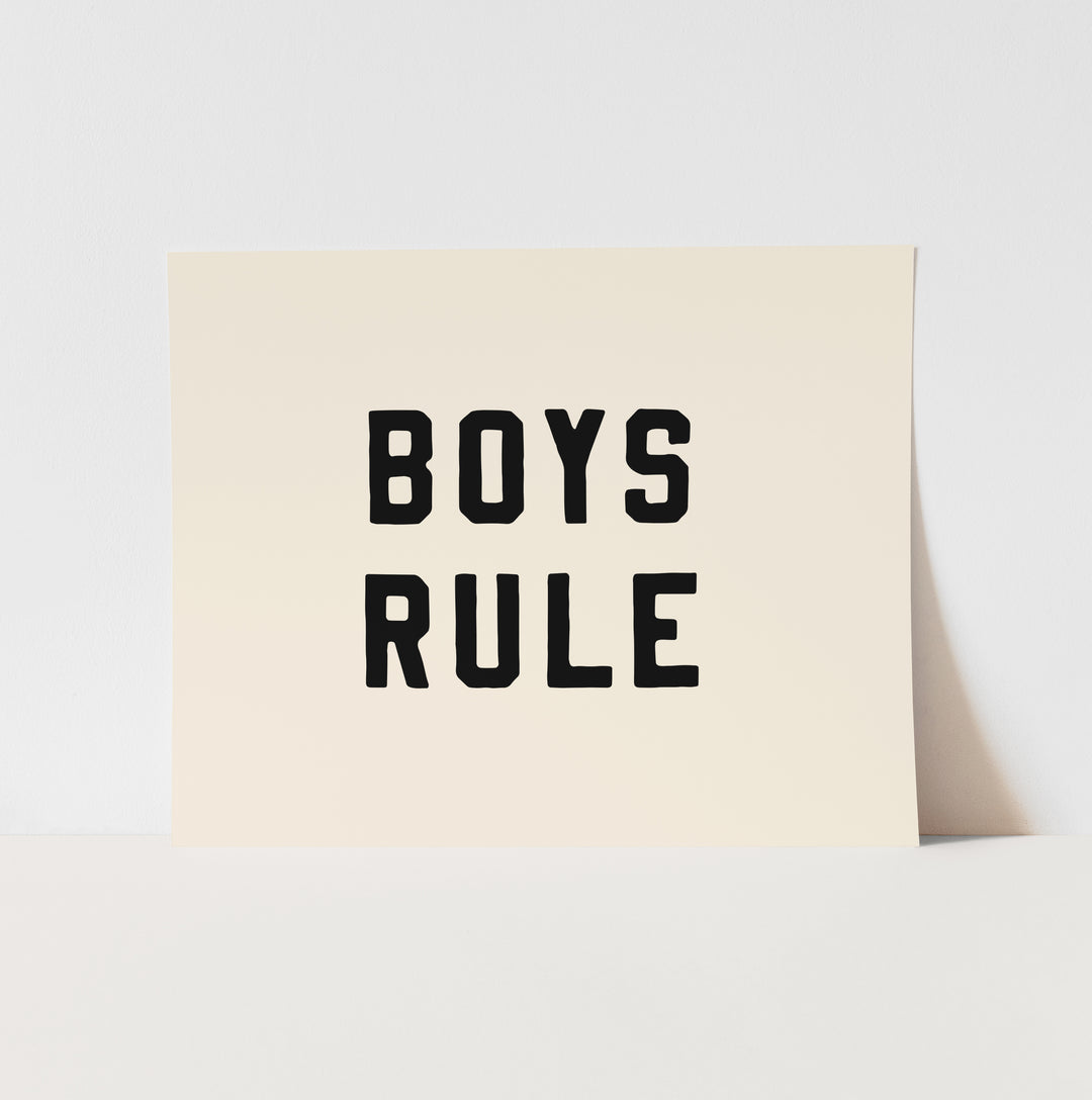 Boys Rule Art Print