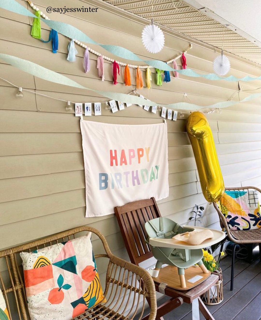 Happy Birthday {Classic Rainbow} Banner