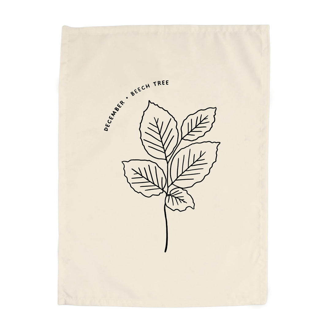 December Birth Month Banner: Beech Tree
