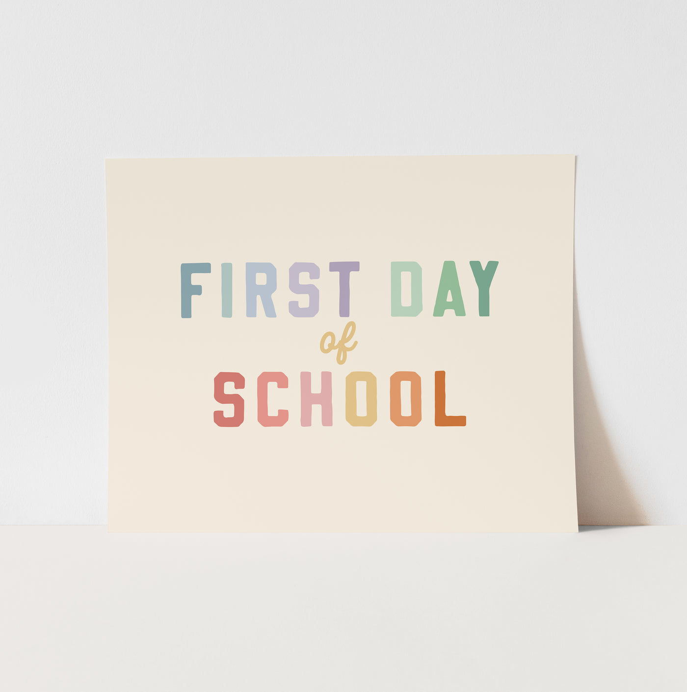 Art Print: {Rainbow} First Day of School