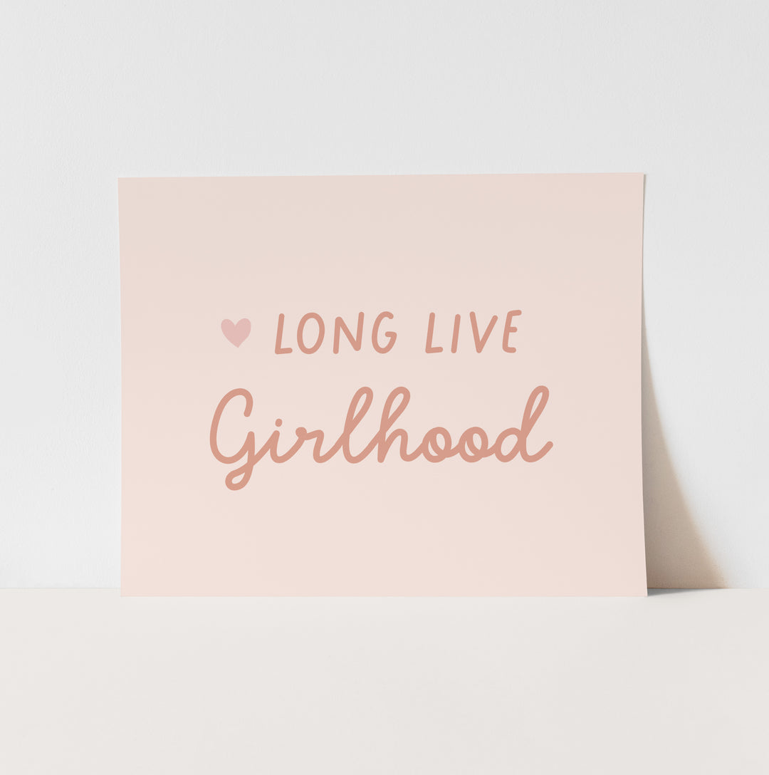 {Petal Pink} Heart Long Live Girlhood Art Print