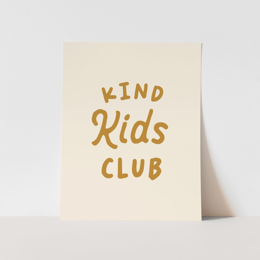 {Gold} Kind Kids Club Art Print