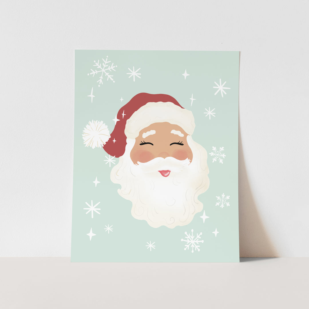 {Green} Santa Art Print