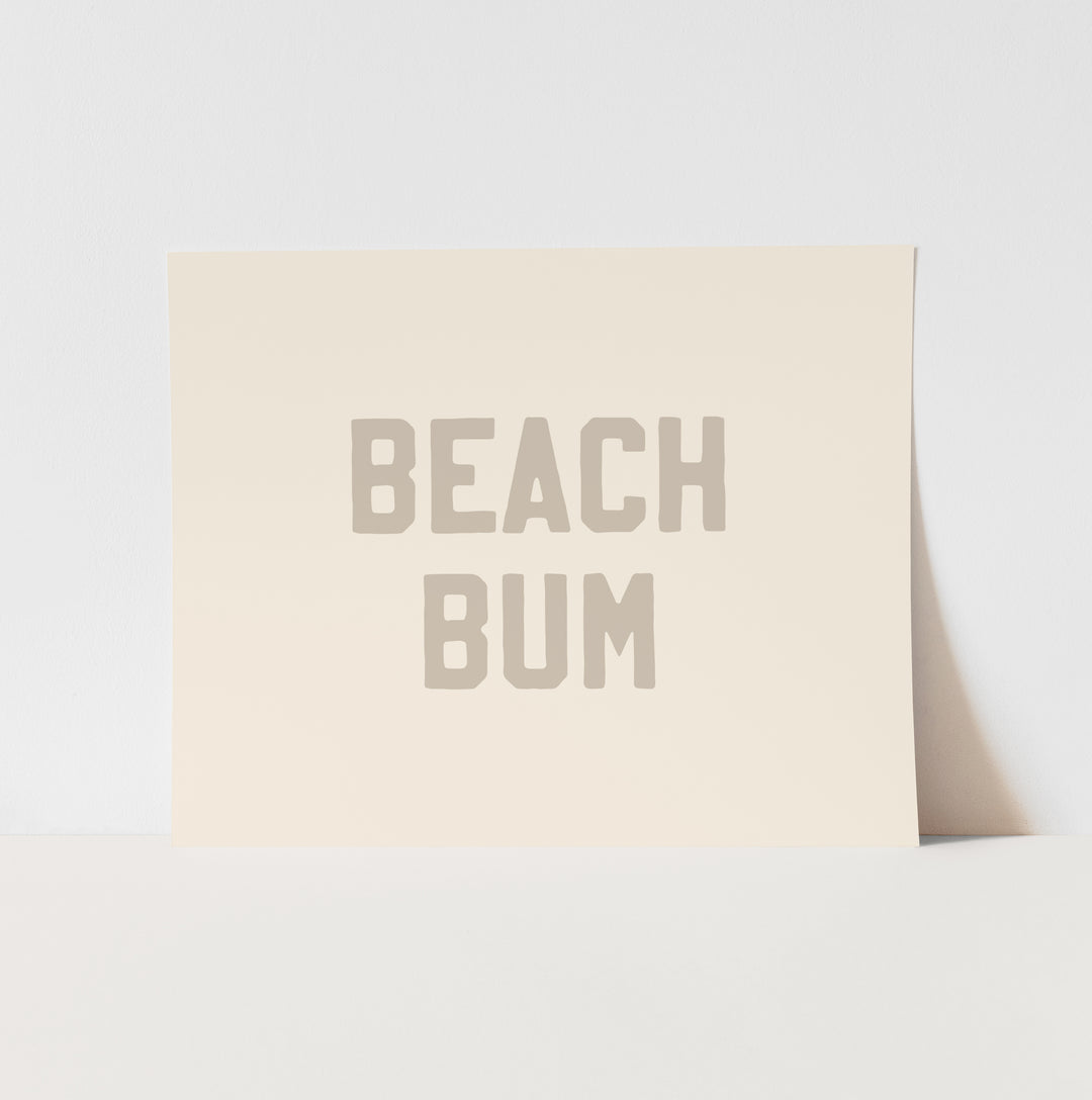 {Sand Grey} Beach Bum Art Print