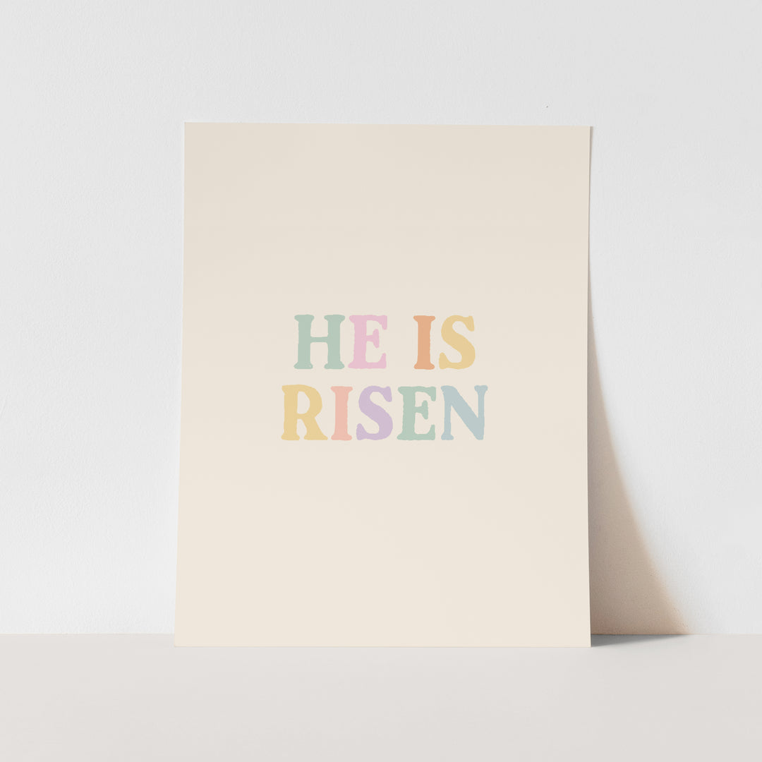 {Rainbow} He is Risen Art Print