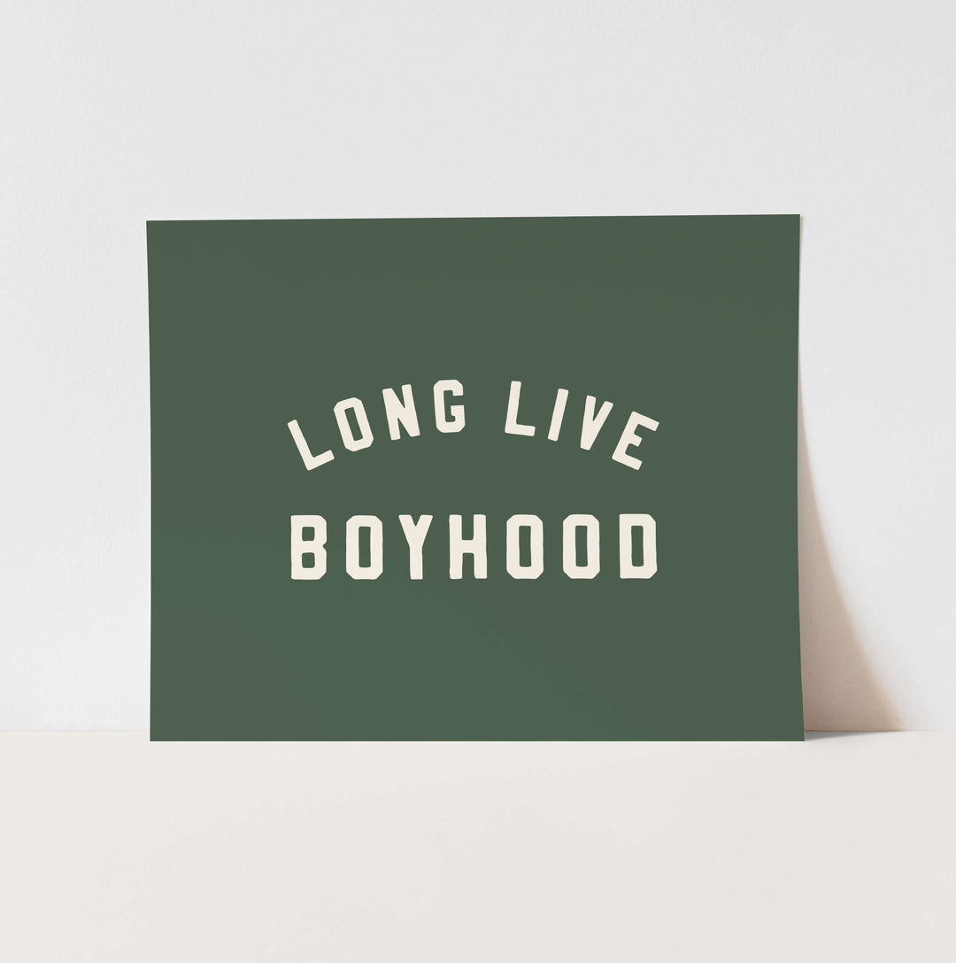 {Hunter Green} Long Live Boyhood Art Print
