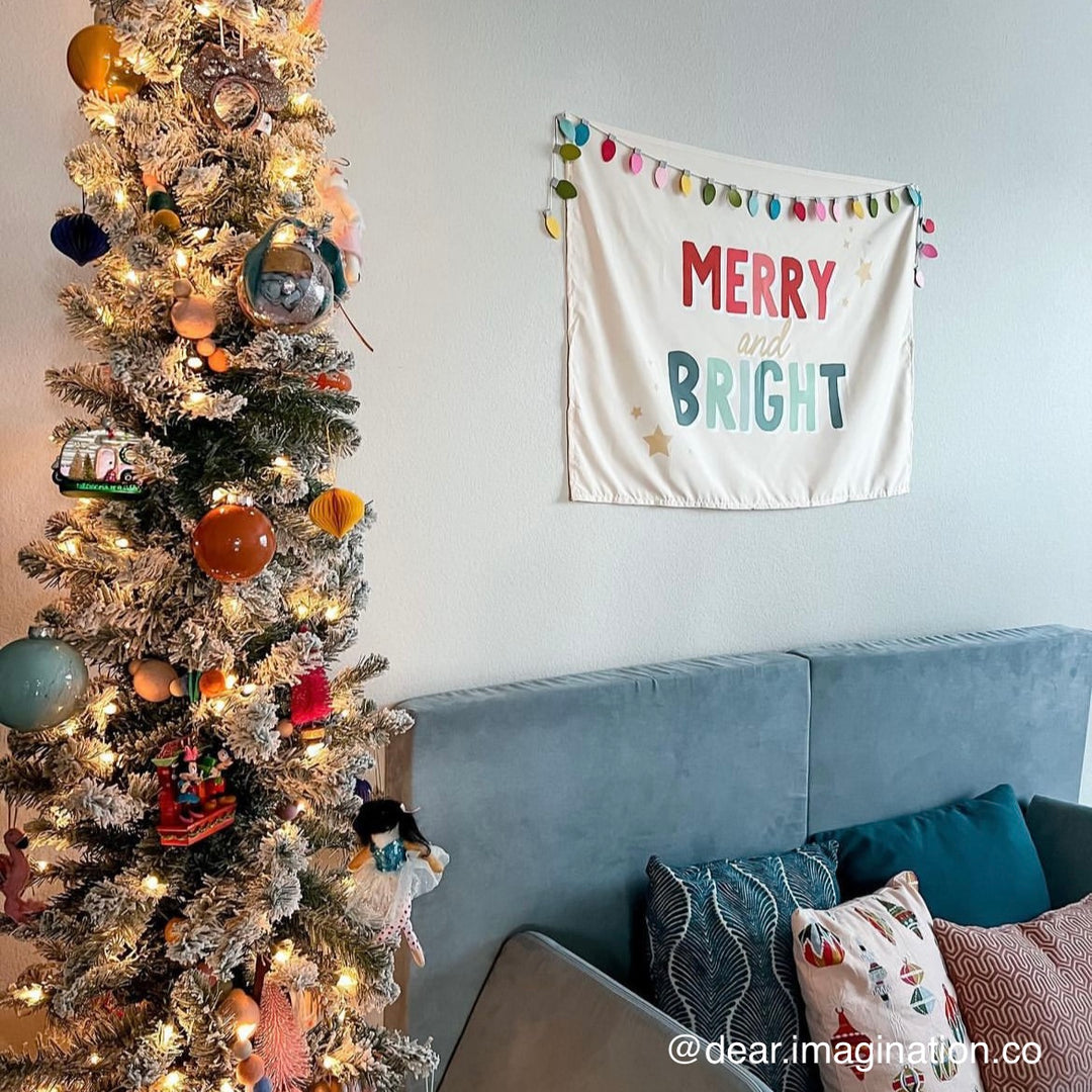 {Red + Green} Merry & Bright Banner