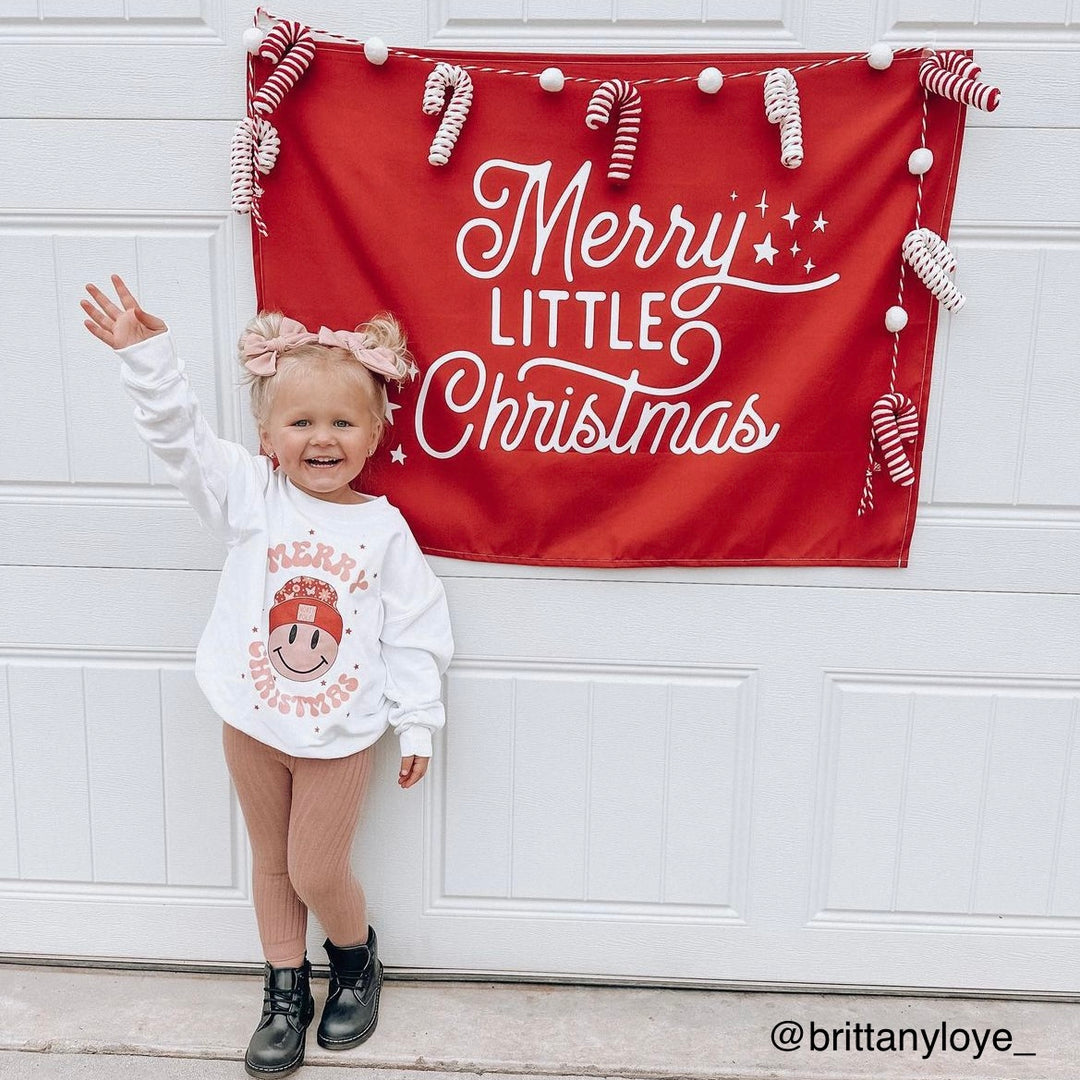 {Vintage Red} Merry Little Christmas Banner