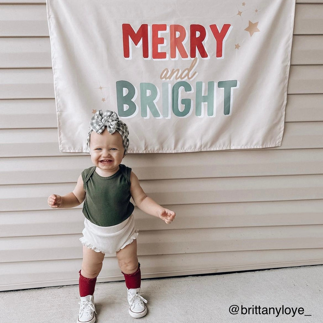 {Red + Green} Merry & Bright Banner