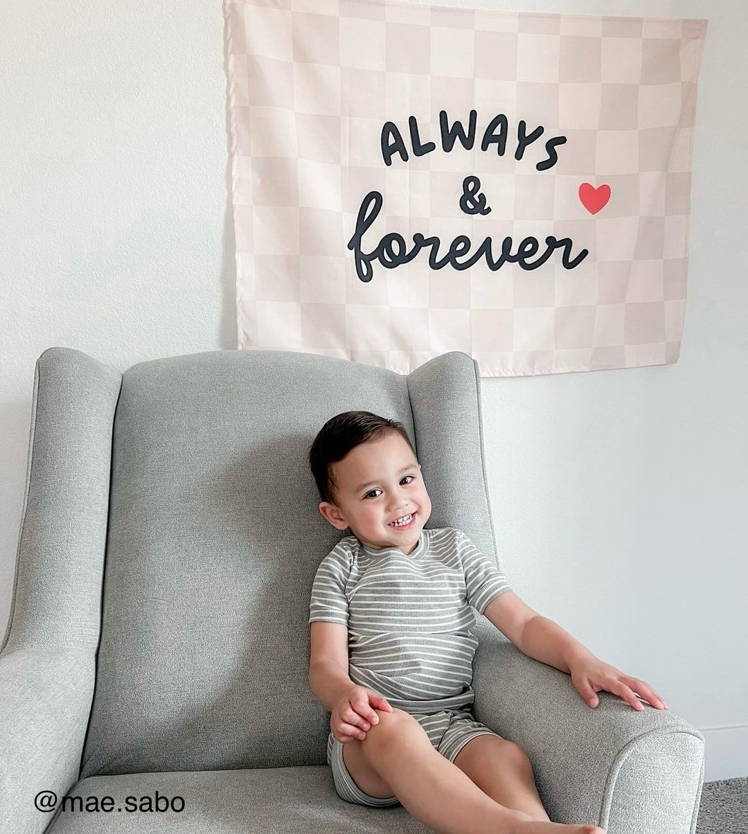 {Beige Check} Always & Forever Banner