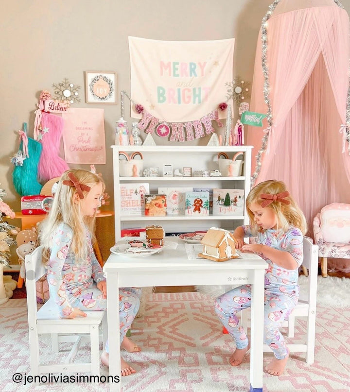 {Pink + Blue} Merry & Bright Banner