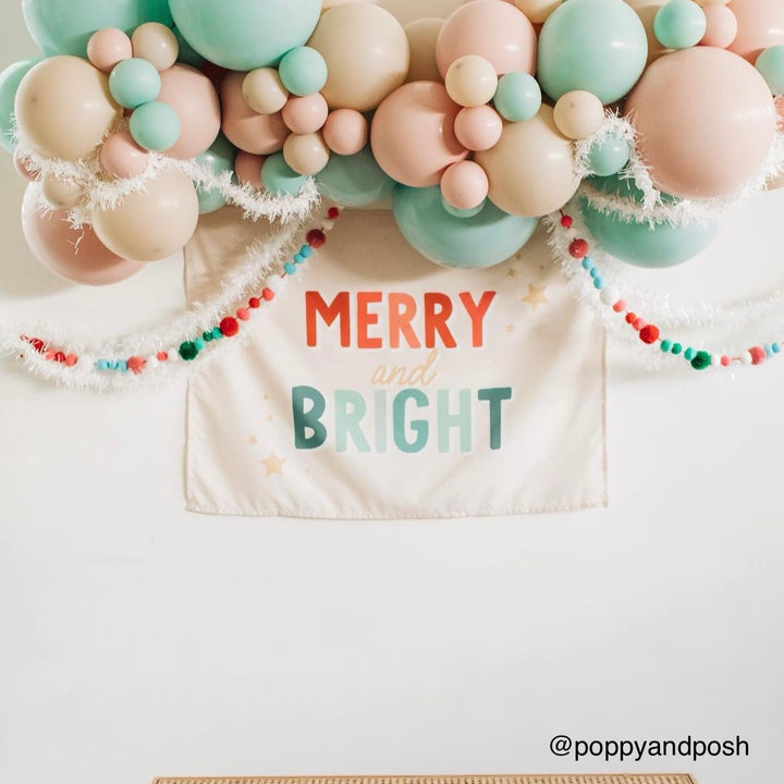 {Red + Green} Merry & Bright Banner