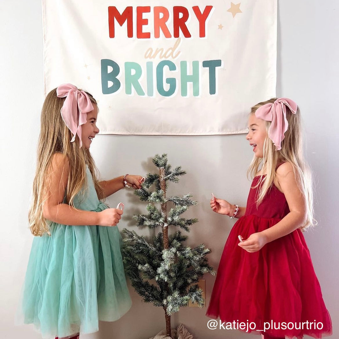 {Red + Green} Merry & Bright Banner
