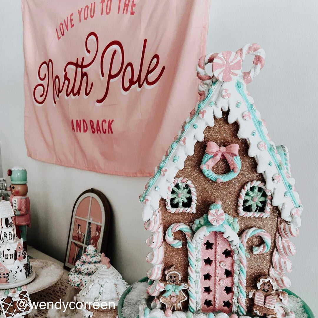 {Pink + Red} Love You To The North Pole Banner