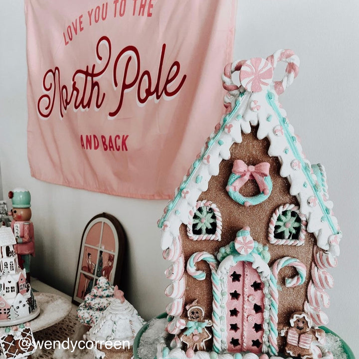{Pink + Red} Love You To The North Pole Banner