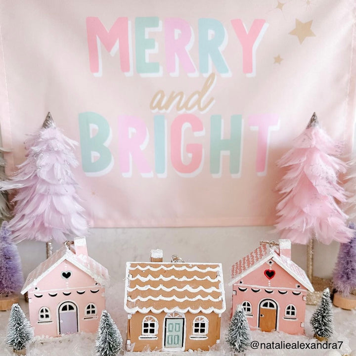 {Pink + Blue} Merry & Bright Banner