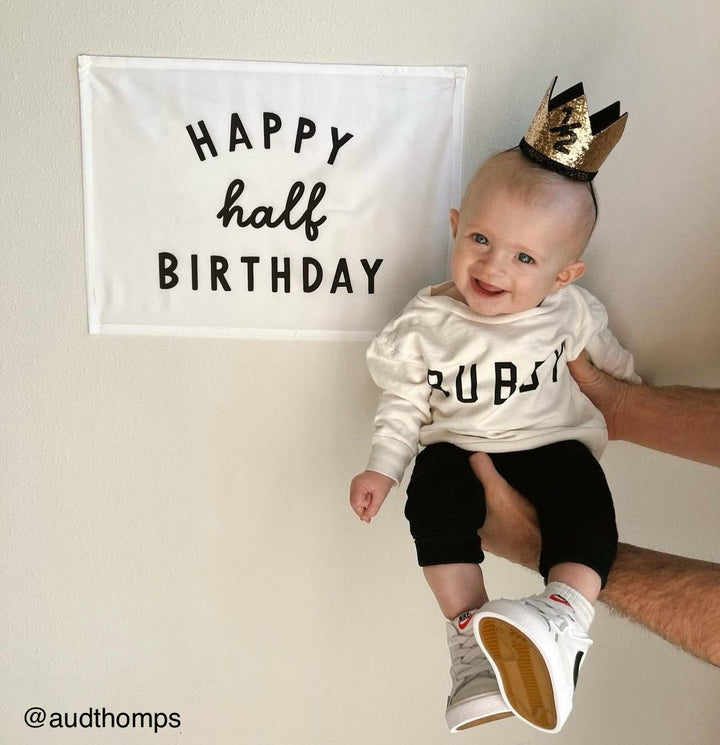 Happy Half Birthday Banner