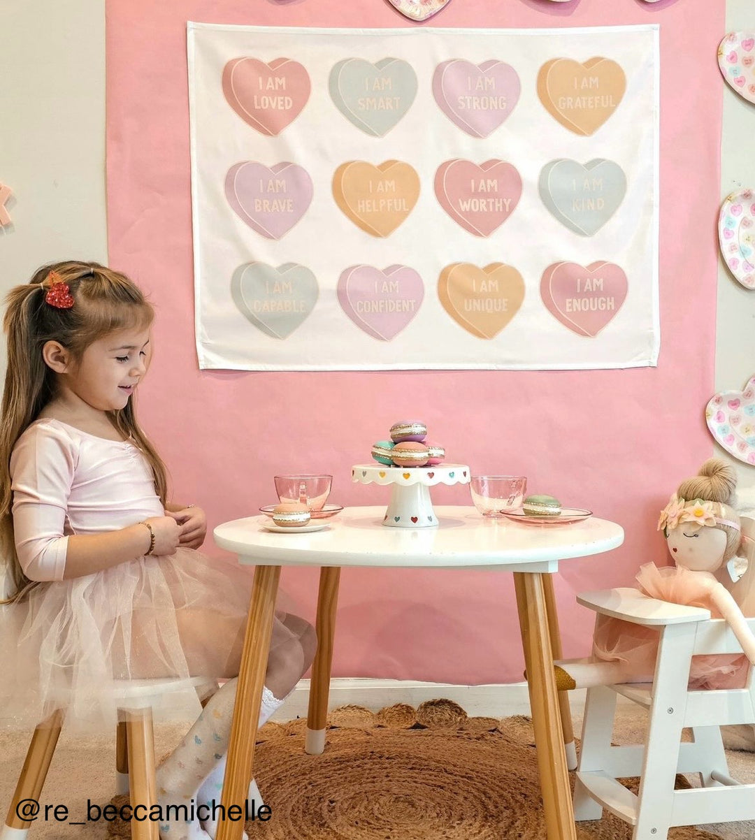 Affirmation Hearts Banner