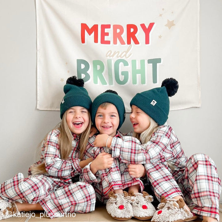 {Red + Green} Merry & Bright Banner