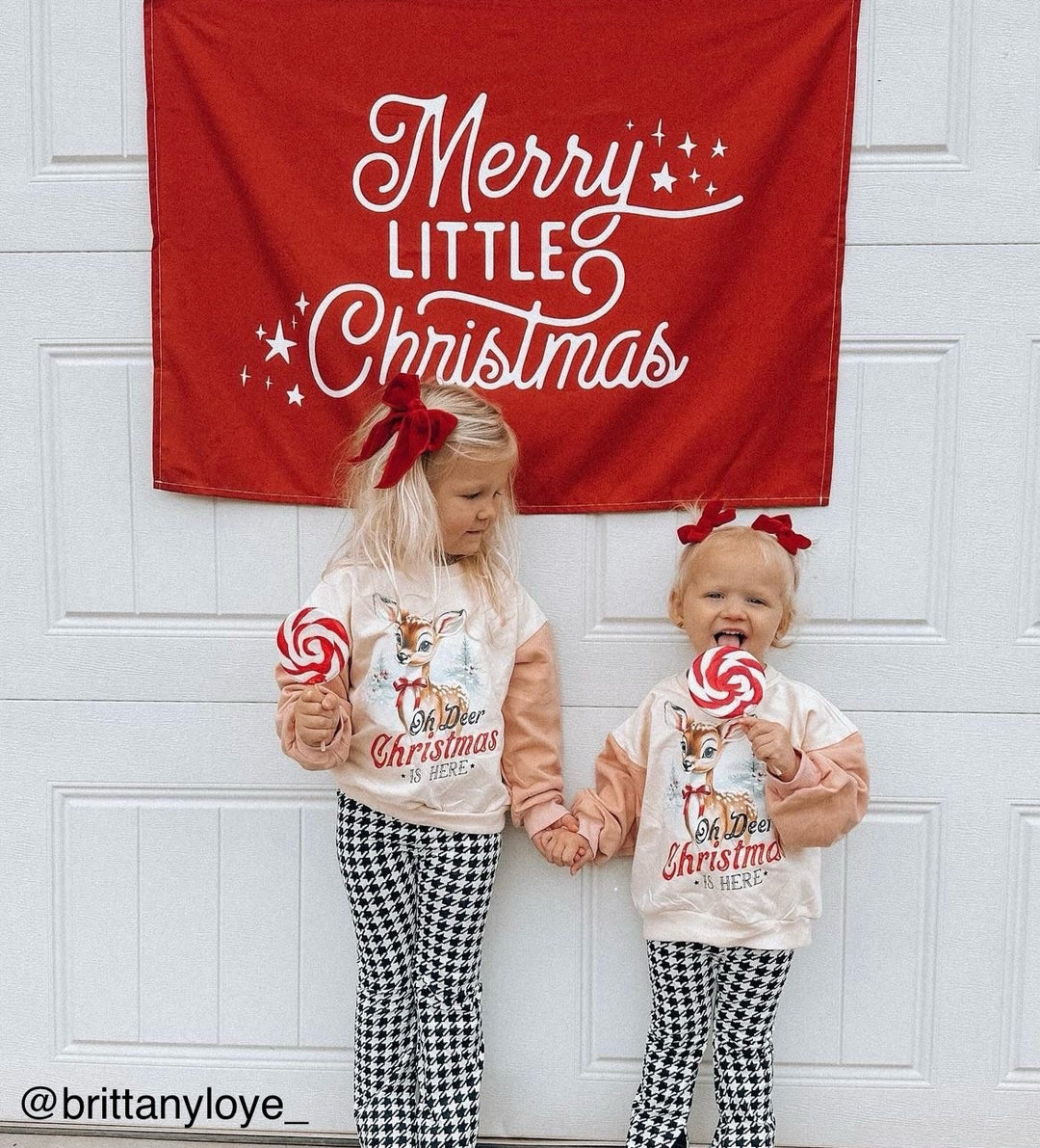 {Vintage Red} Merry Little Christmas Banner