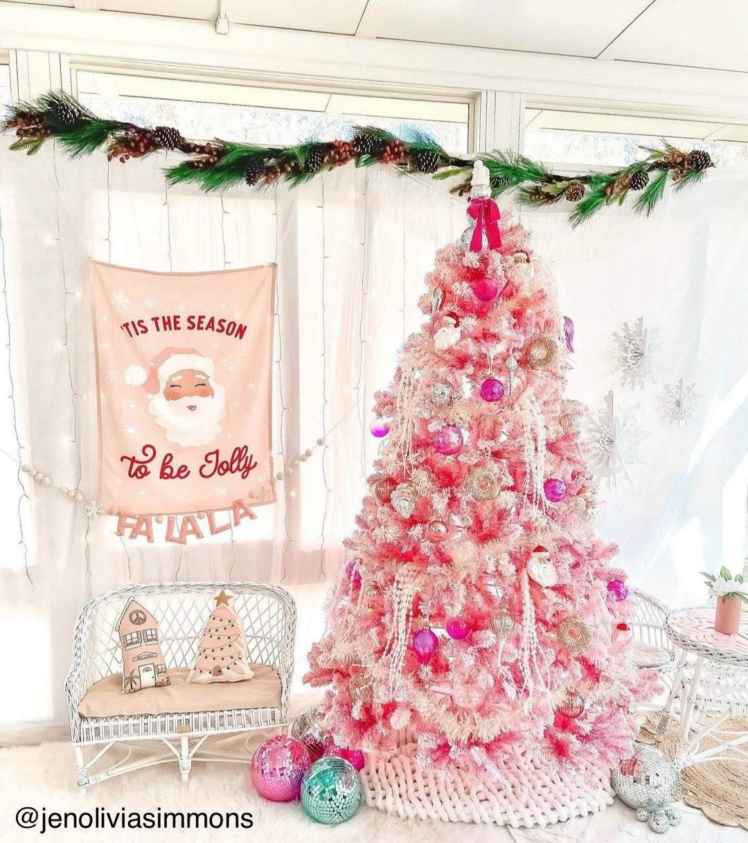 {Pink} Tis The Season to be Jolly Banner©