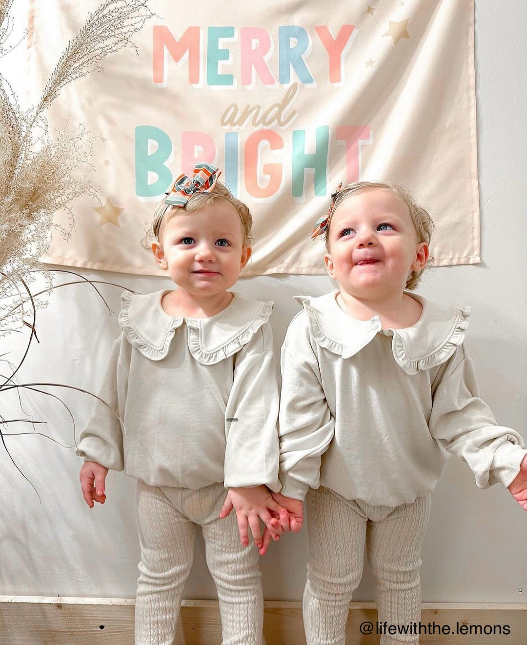 {Pink + Blue} Merry & Bright Banner