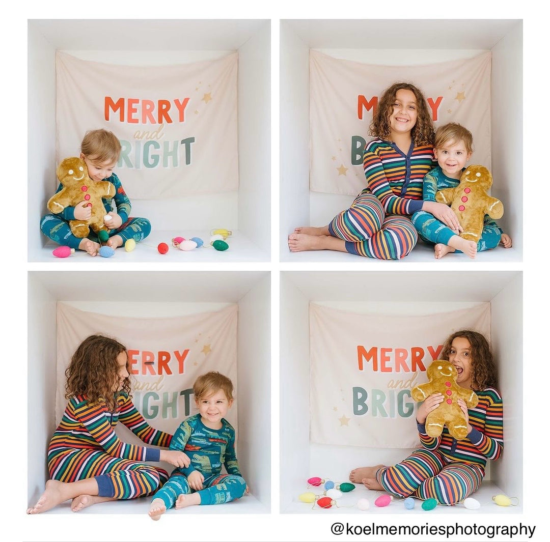 {Red + Green} Merry & Bright Banner