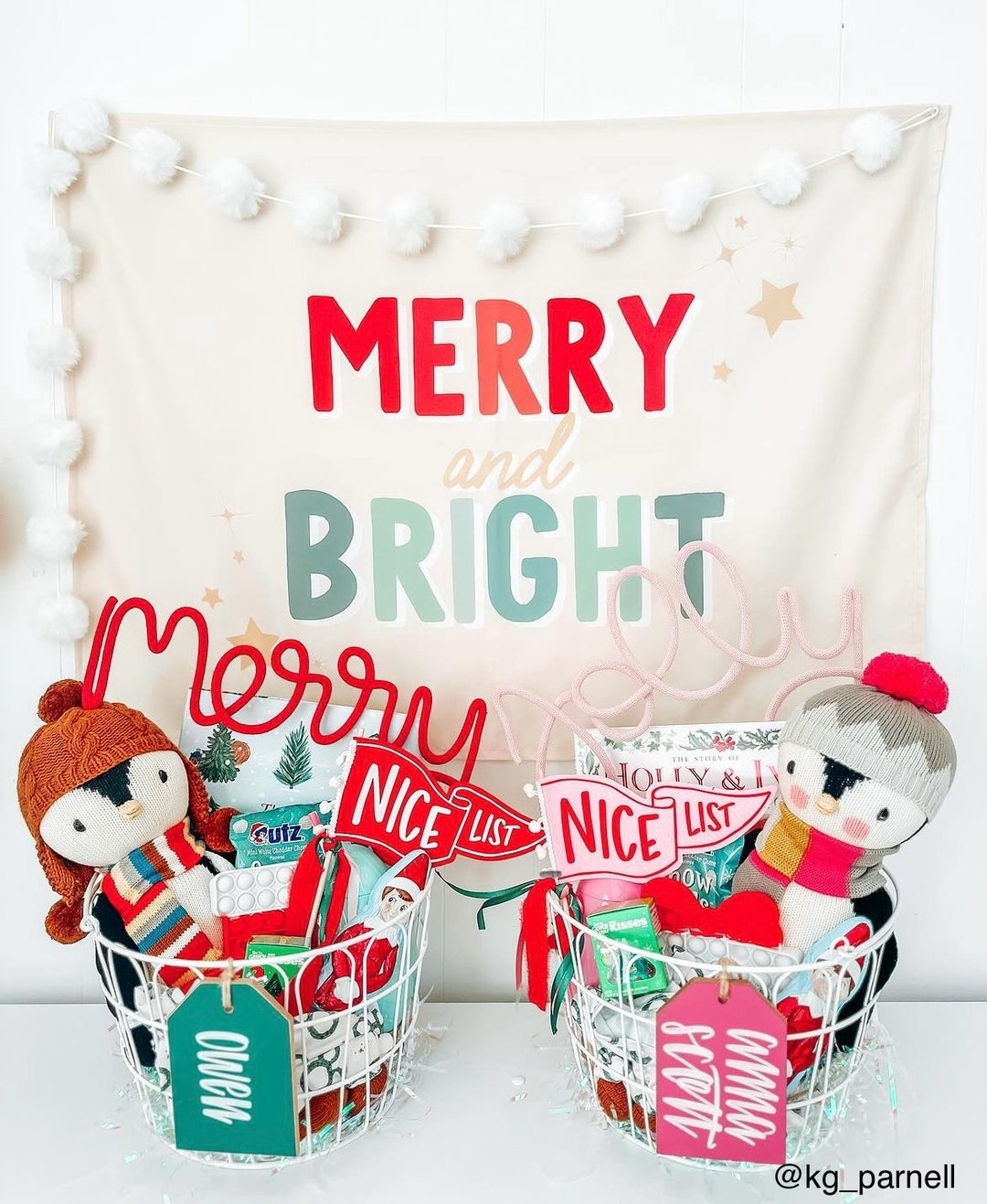 {Red + Green} Merry & Bright Banner