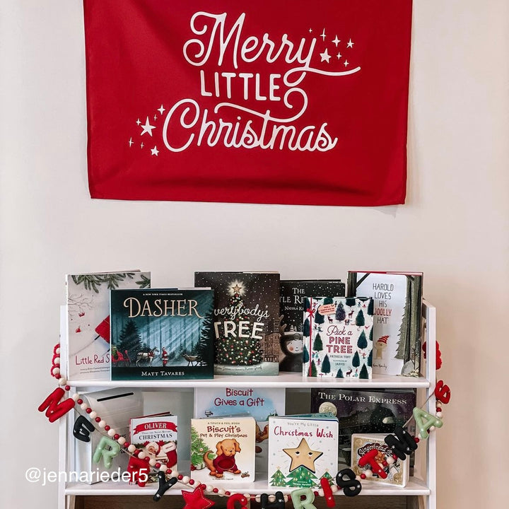 {Vintage Red} Merry Little Christmas Banner