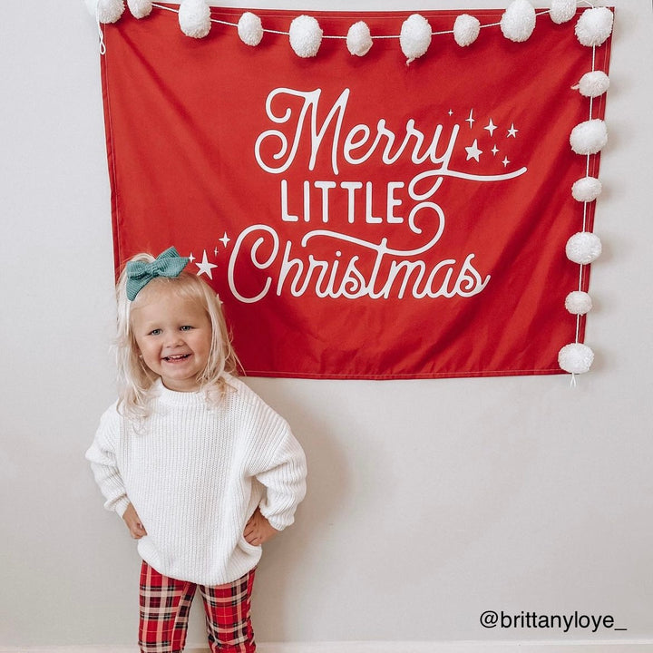 {Vintage Red} Merry Little Christmas Banner