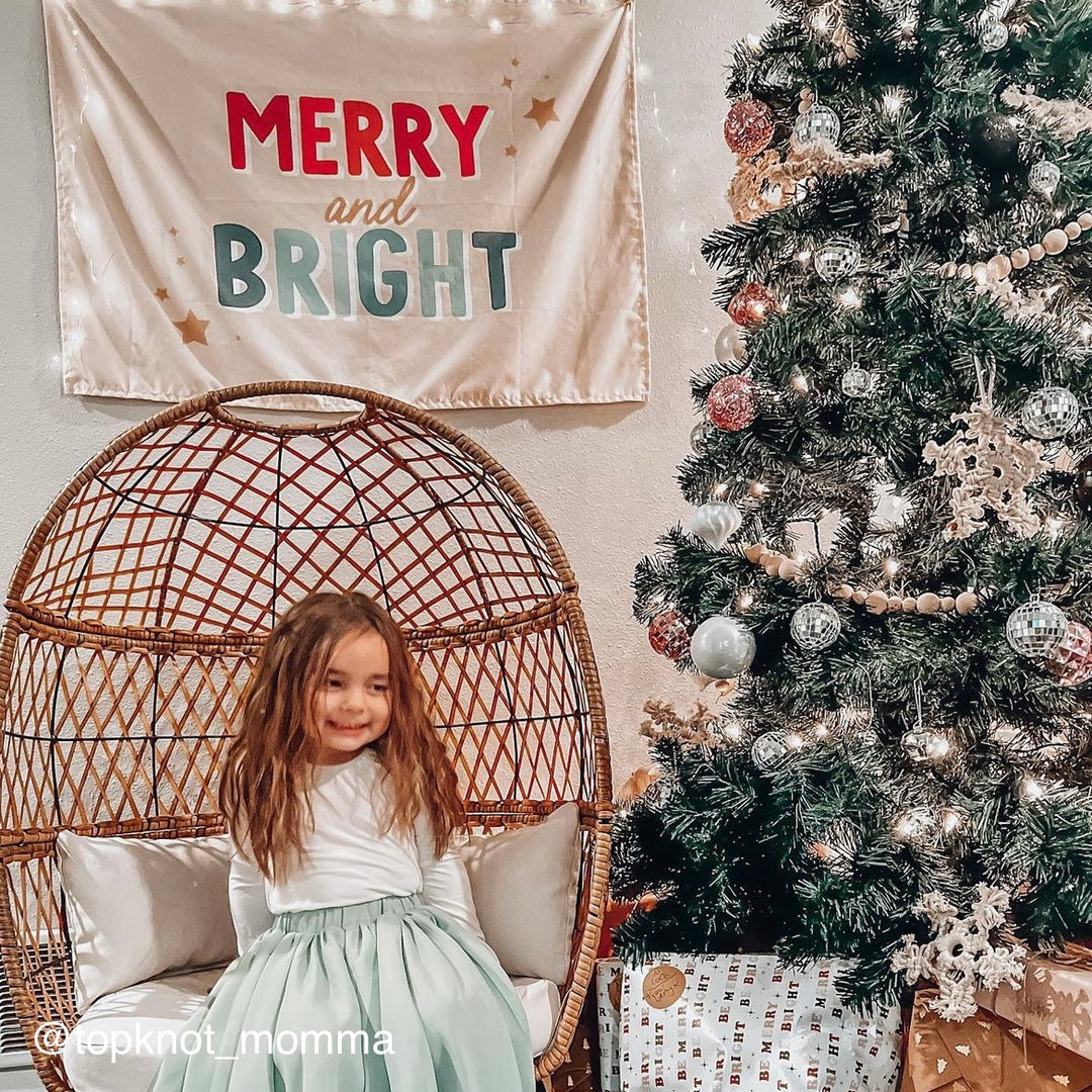 {Red + Green} Merry & Bright Banner