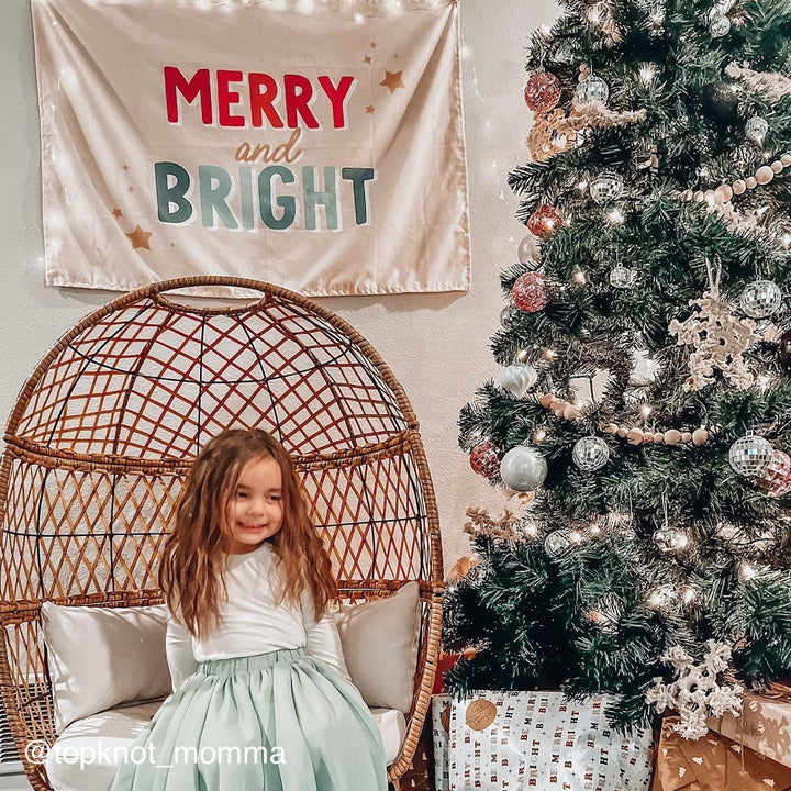 {Red + Green} Merry & Bright Banner