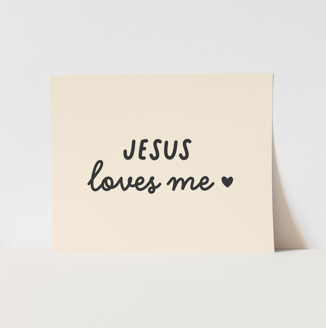 {Black} Jesus Loves Me Art Print