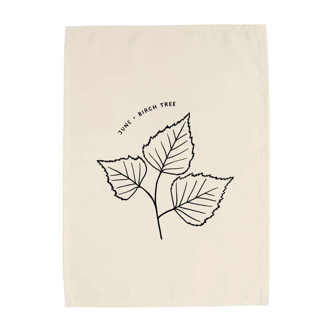 June Birth Month Banner: Birch Tree