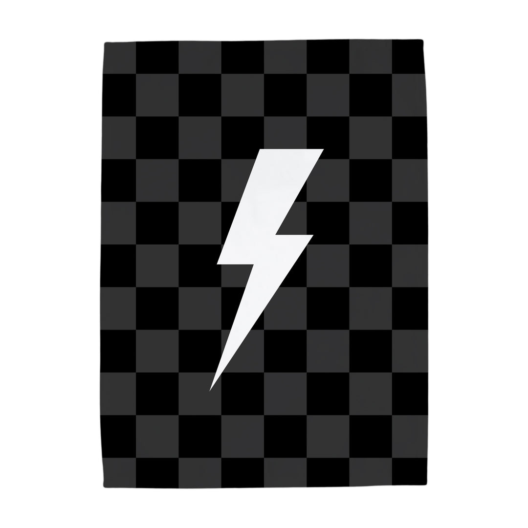 Lightning Bolt Banner - Hunny Prints x @jassn2 {Grey + Black Check}