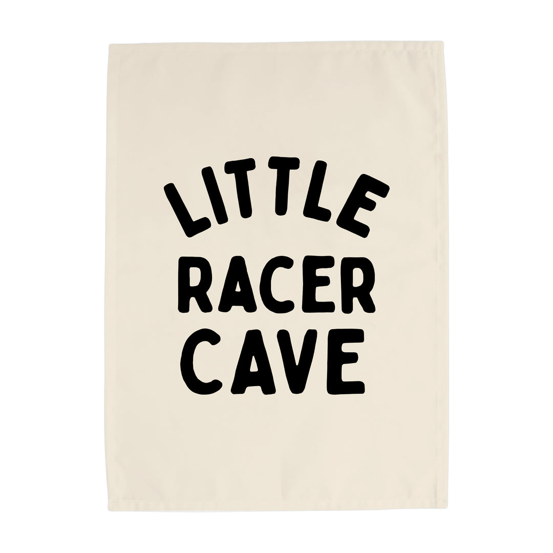 Little Racer Cave Banner - Hunny Prints x @jassn2 {Natural + Black}